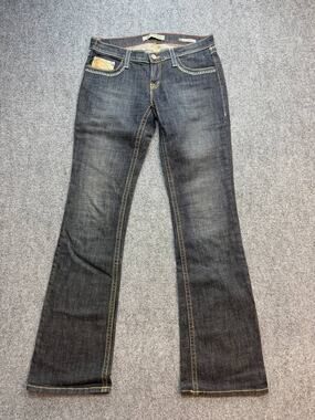 Y2K Cello Jeans Women's Size 2 Dark Wash Bootcut Embroidered Made in USA